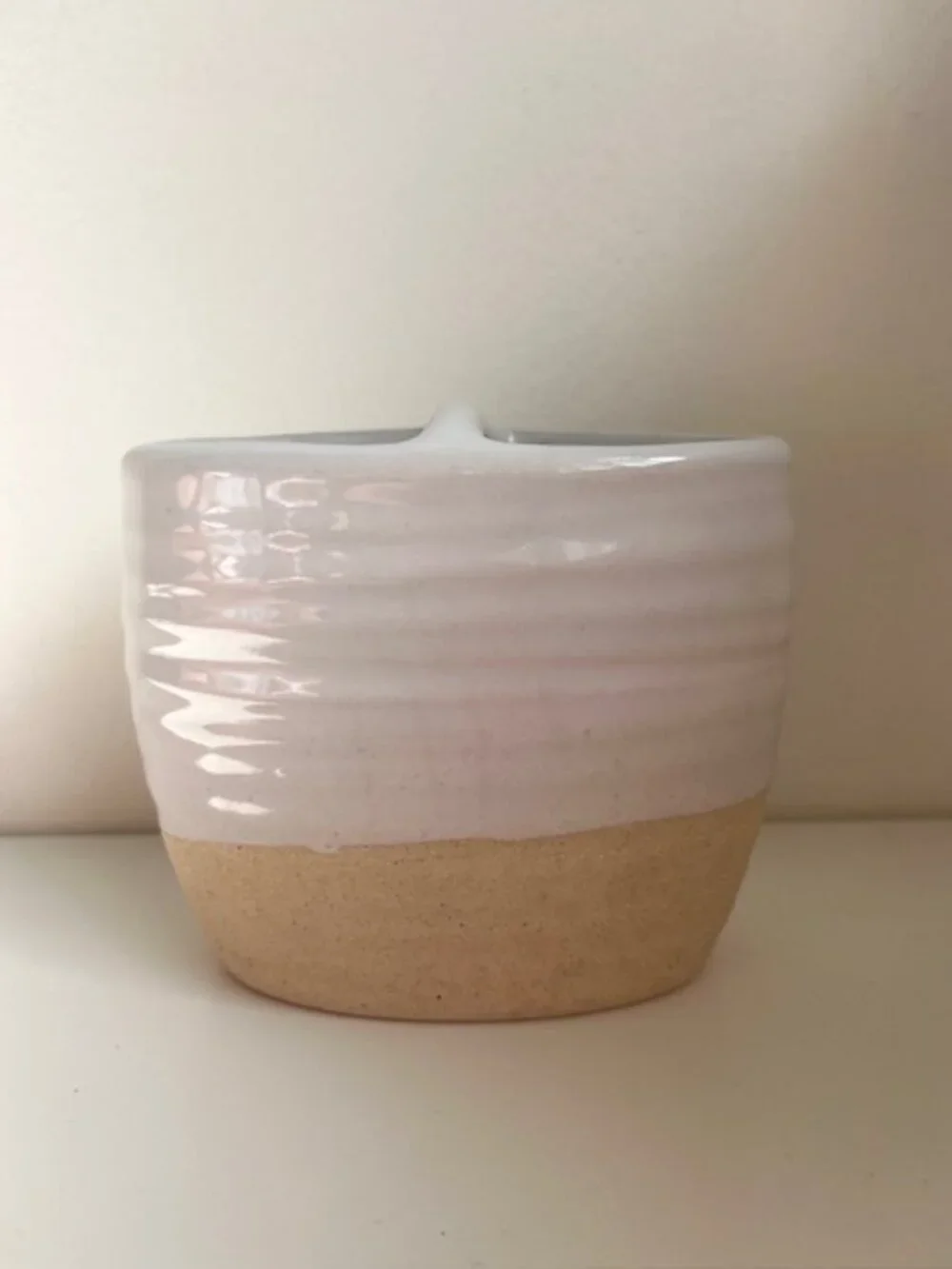 Rare Threshold Artisan Ceramic Stoneware Toothbrush Holder